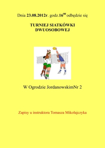 turniej siatkówki dwuosobowej 23-08-2012